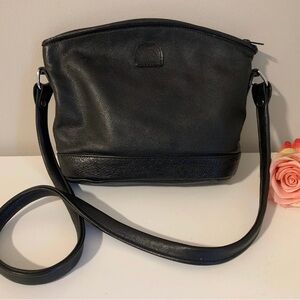 Genuine Black Leather Shoulder Bag